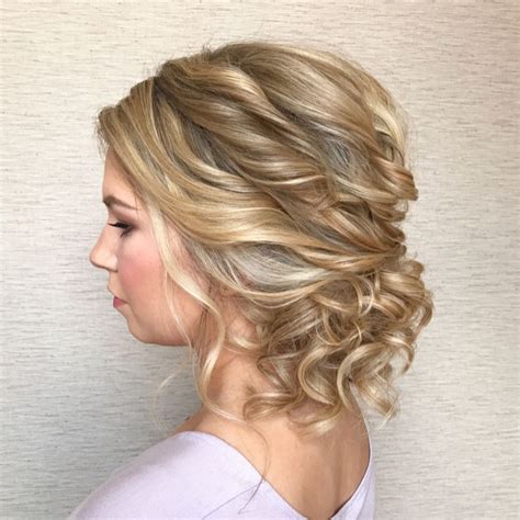 Blonde Curly Updo For Prom Medium Length Hair Styles Updos For Medium Length Hair Prom Hair