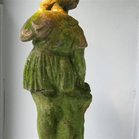 Wonderfully Weathered 1940s Composite Stone Garden Statue Garden And