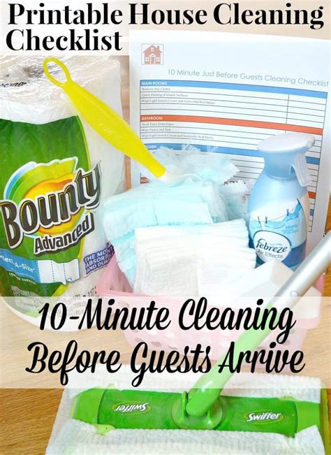 Housekeeper wanted house cleaning wanted. Printable House Cleaning Checklist (10 minutes before ...