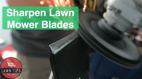 How To Sharpen Lawn Mower Blades With An Angle Grinder Youtube