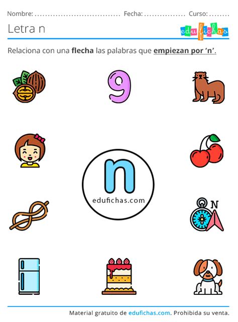 Letra N Sílabas Y Palabras Con N Consonantes Para Imprimir Pdf