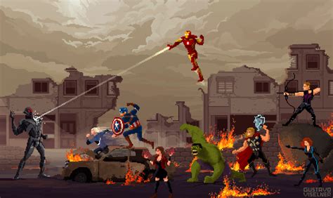 Avengers Pixel Art Movies Funny Pictures And Best Jokes Comics