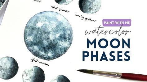 Easy Watercolor Moon Phases Tutorial Youtube