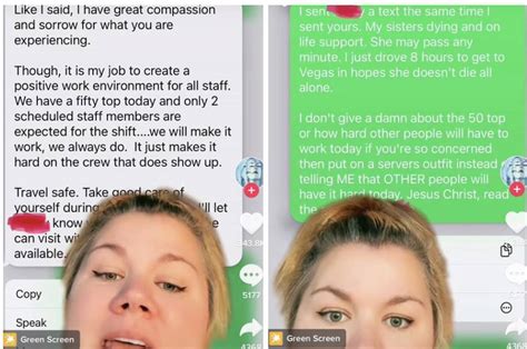 Waitress Exposes Boss Shocking Text Reaction To Dying Sister On Tiktok Nz Herald