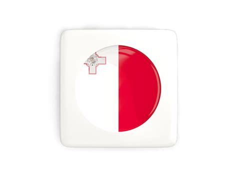 Download your free maltese flag here. Square icon with round flag. Illustration of flag of Malta