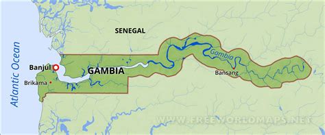Gambia Physical Map