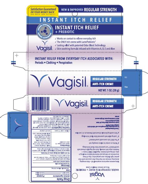 Vagisil Anti Itch Creme Regular Strength Cream Combe Incorporated