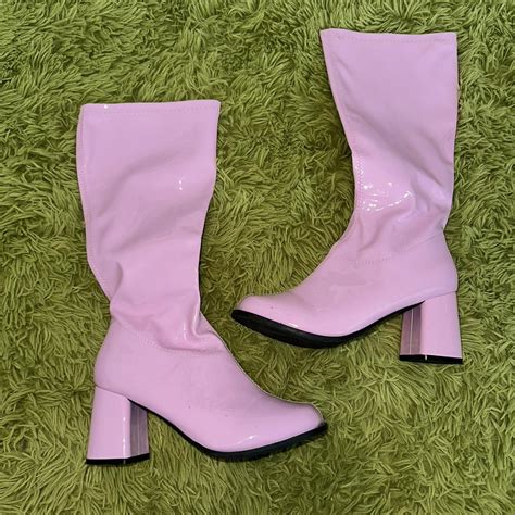 Pink Gogo Boots Classic Disco 70s Vibe Pink Gogo Depop