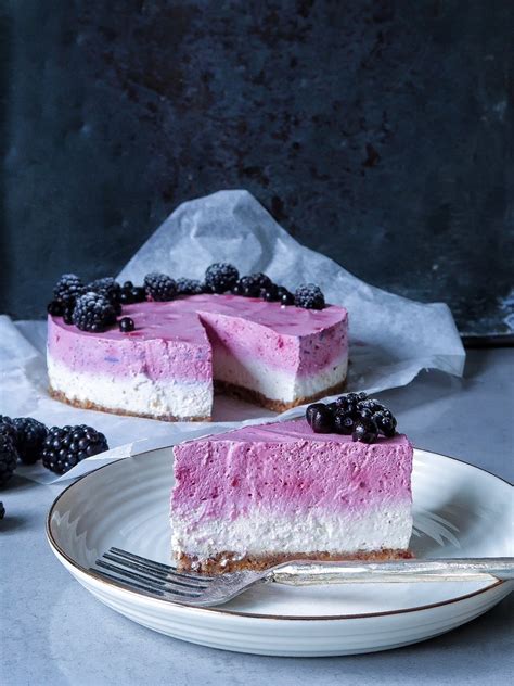 Double Layer Cheesecake Met Bosbessen Benineskitchen