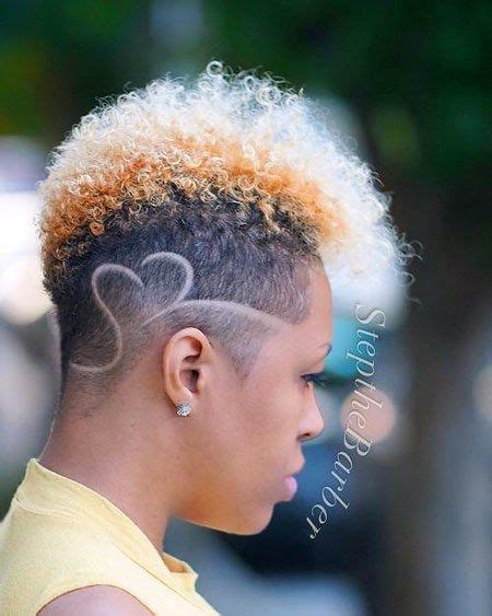 Mohawk Hairstyle Short Natural Hairstyles With Color Shaved Hair