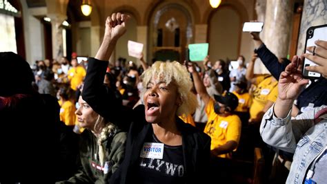 Protests At La City Council After Audio Of Racist Comments