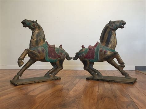 I'll say no more now about the wooden horse in blade runner 2049 to avoid spoilers, just go and see the film. SOLD - Pair of Polychrome Wooden Horse Statues - Modern to ...