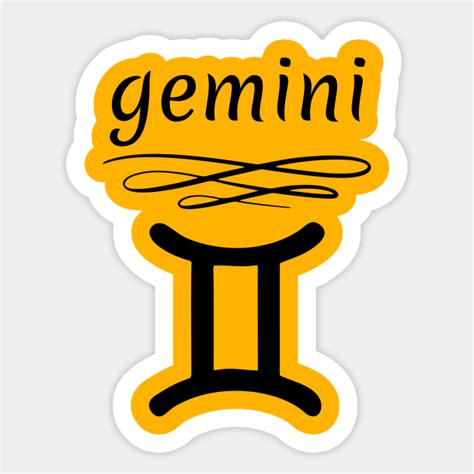 Gemini Zodiac Sign Gemini Horoscope Sign Sticker Teepublic