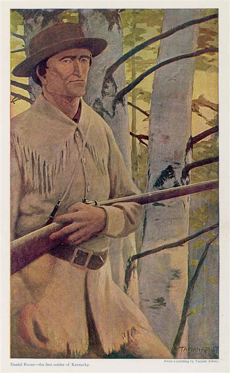 A Pioneer Settler Daniel Boone Drawing By Mary Evans Picture Library
