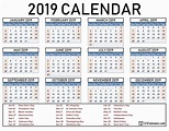 Calendar 2019 Printable With Holidays Pakistan | Go Calendar