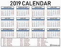 Free Printable 2019 Calendar | 123Calendars.com
