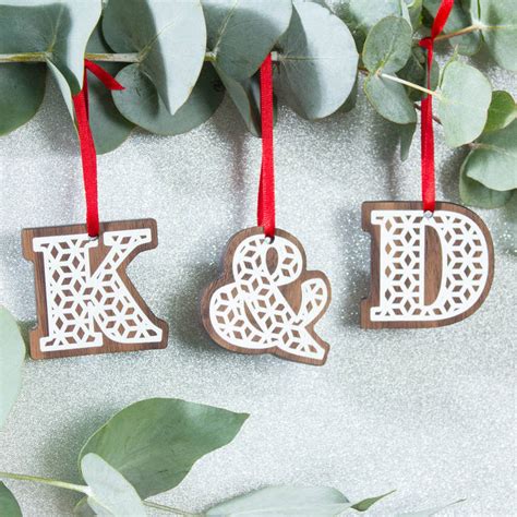 Personalised Alphabet Christmas Decorations By Create Gift Love