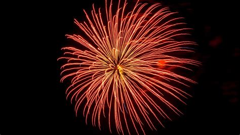 Download Wallpaper 1366x768 Fireworks Salute Sky Sparks Dark Tablet
