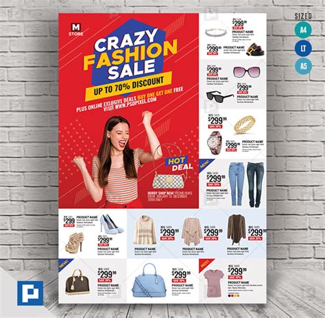 Fashion Store Sales Flyer Psdpixel