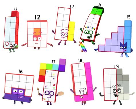 Numberblock Stickers Half Sheets 0 10 11 19 20 100 Etsy