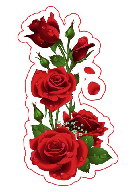 Learn About 50 Imagen Topper De Bolo Rosas Vermelhas Inthptnganamst
