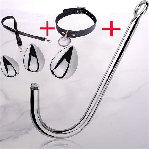 Custom Engraving Bdsm Anal Hook Sizes Bdsm Bondage Anal Hook And Collar With Adjustable Faux