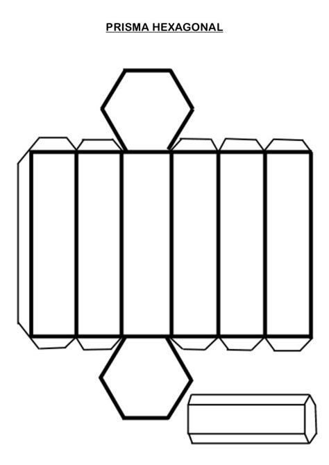 Prisma Hexagonal Cilindro Cuerpos Geometricos Para Armar Prisma