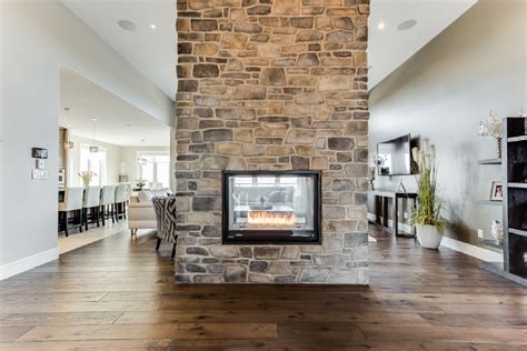 D And S Homes Portfolio Fireplace Design See Through Fireplace Home
