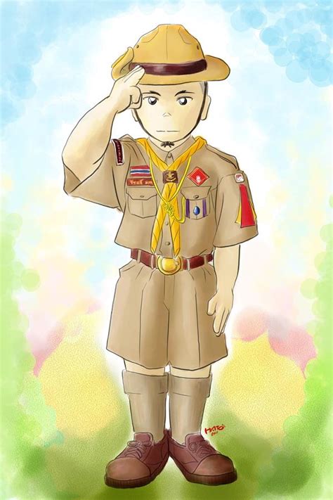 Thai Babe Scouts Salute Painting By Taisho Hatonao Fine Art America