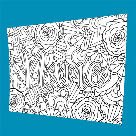 Custom Coloring Page From Your Name Sarah Renae Clark Coloring Book