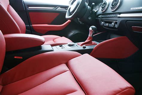 Audi A3 Leather Seats Buffalino Leather Red Alba Automotive