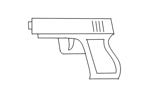 How To Draw A Gun Step By Step Gun Drawing For Kids