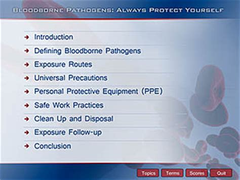 Bloodborne Pathogens Always Protect Yourself Hd Course Information