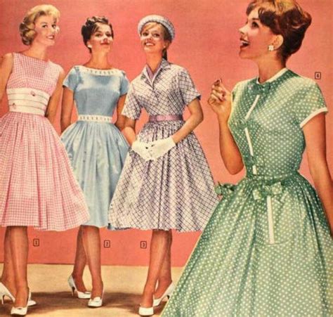 1950 S Fashion 2 Vintage Summer Dresses Vintage Outfits Housewife Dress