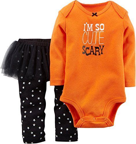Carters Baby Girls Halloween Bodysuit Tutu Set So Cute Orange 6m Baby