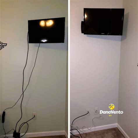 How To Hide Wires From Mounted Tv Without Cutting Wall Wall Design Ideas