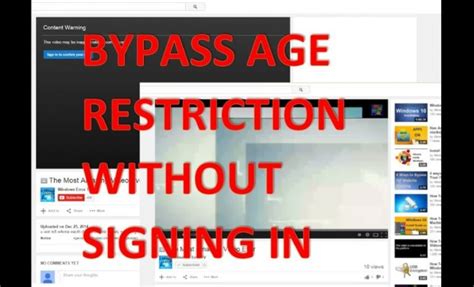 How To Bypass Youtube Age Restrictionverification No Sign In