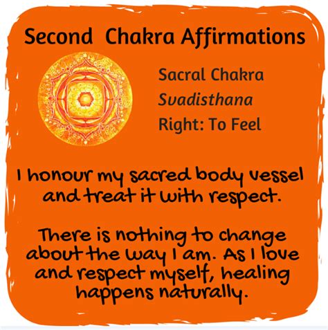 Is Your Sacral Chakra Out Of Balance Chakra Affirmations Sacral