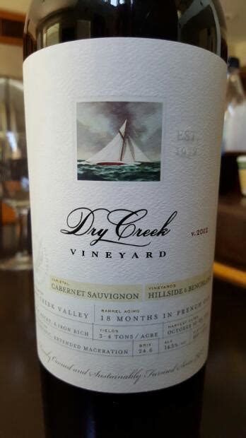 2004 Dry Creek Vineyard Cabernet Sauvignon Hillside And Benchland Usa