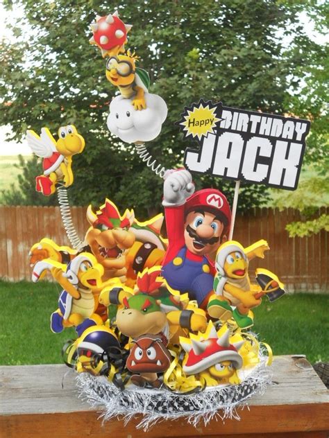 Mario Centerpiece Super Mario Bros Birthday Party Mario Bros Party