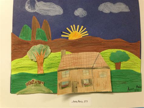 Landscape Collage Grade 5 Foreground Middle Ground Background