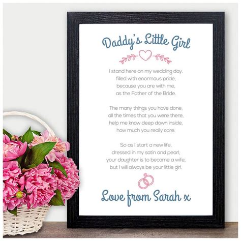 Maybe you would like to learn more about one of these? Daddys Little Girl Personalised Keepsake Poem Gifts for ...