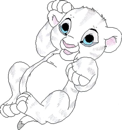 Baby Lion Coloring Page