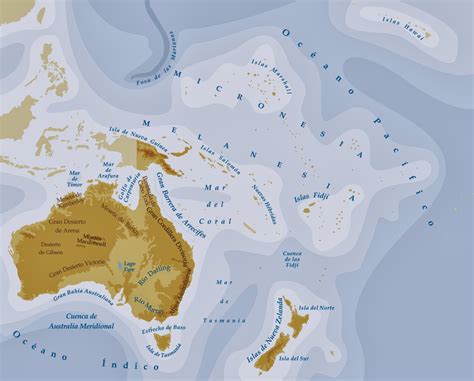 GeografÍa E Historia Tietar Mapa FÍsico De OceanÍa