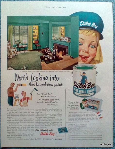 1954 Dutch Boy Paints Ad This Is For The Advertisement Only Not The