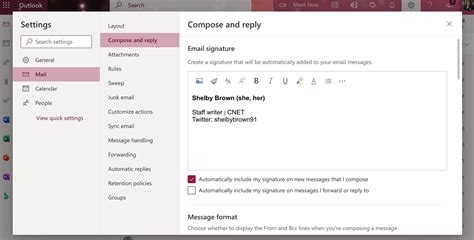 How To Add A Signature To Microsoft Outlook Emails Cnet My Xxx Hot Girl