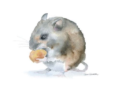 Watercolor Painting Mouse Giclee Print Reproduction 10 X 8 Etsy In