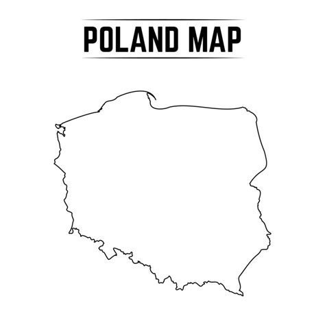 Outline Simple Map Of Poland 3087772 Vector Art At Vecteezy