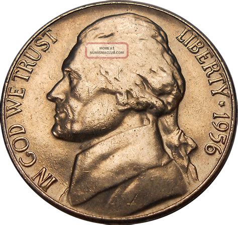 5 Cents 1956 Jefferson Nickel State