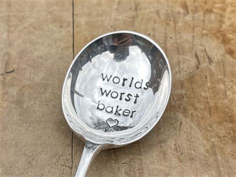 Silver Plate Worlds Worst Baker Soup Spoon Washed Up Wood